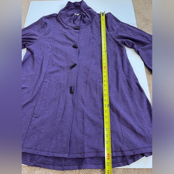Soft Surroundings Purple La Parisienne Jacket Coat Toggle Button NWOT Size 1X - Picture 6 of 8